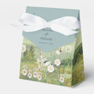 Waterverf Wildflower Mountain Landscape Wedding Bedankdoosjes