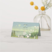 Waterverf Wildflower Mountain Landscape Wedding Plaatskaartje (Achterkant)