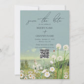 Waterverf Wildflower Mountain Landscape Wedding Save The Date (Voorkant)