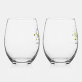 Waterverf Wildflower Mr en Mrs Wijnglas Zonder Voet (Rechts)