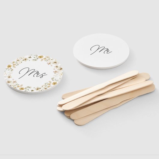 Waterverf Wildflower Mr of Mrs Game Handwaaier (Niet-gemonteerd)