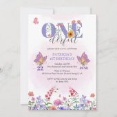 Waterverf Wildflower Onederful Butterfly Verjaarda Kaart (Voorkant)