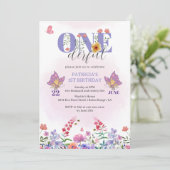 Waterverf Wildflower Onederful Butterfly Verjaarda Kaart (Staand voorkant)