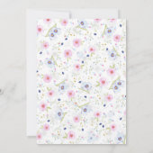 Waterverf Wildflower Onederful Butterfly Verjaarda Kaart (Achterkant)