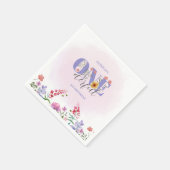 Waterverf Wildflower Onederful Lente Verjaardag Servet (Hoek)