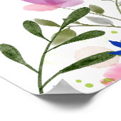 Waterverf Wildflower Onederful Verjaardag Welkom Poster (Hoek)