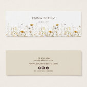 Waterverf Wildflower Oorbel Hoops Studs Display Mini Visitekaartjes (Voorkant /achterkant)