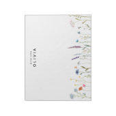 Waterverf Wildflower op maat van liefde Notitieblok (Linkerzijde)