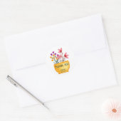 Waterverf Wildflower op pot dank u Ronde Sticker (Envelop)