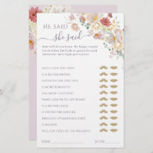 Waterverf Wildflower Paars Spring Bridal game