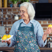 Waterverf Wildflower Patroon Aangepaste Naam Tekst Schort