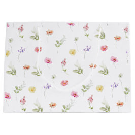 Waterverf Wildflower patroon baby shower Groot Cadeauzakje