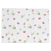 Waterverf Wildflower patroon baby shower Groot Cadeauzakje (Achterkant)