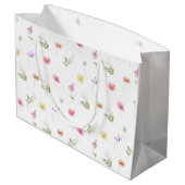 Waterverf Wildflower patroon baby shower Groot Cadeauzakje (Achterkant Gekanteld)