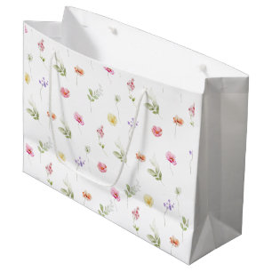 Waterverf Wildflower patroon baby shower Groot Cadeauzakje