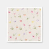 Waterverf Wildflower patroon baby shower Servet (Voorkant)