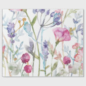 Waterverf Wildflower Pattern Cadeaupapier (Vlak)