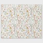 Waterverf Wildflower Pattern Cadeaupapier (Vlak)
