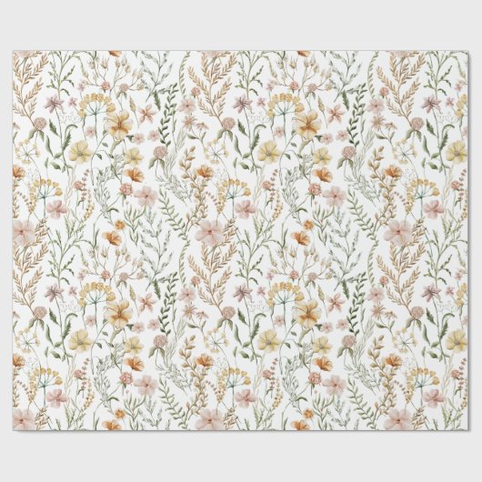 Waterverf Wildflower Pattern Cadeaupapier (Vlak)