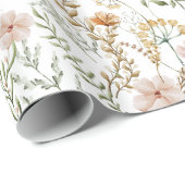 Waterverf Wildflower Pattern Cadeaupapier (Rol Hoek)