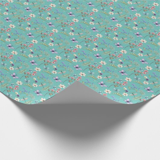 Waterverf Wildflower Pattern Cadeaupapier (Hoek)