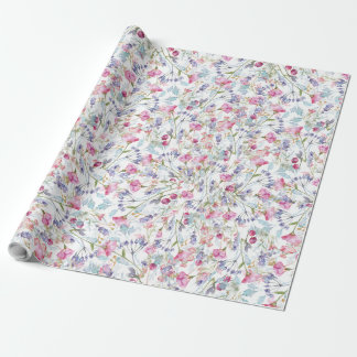 Waterverf Wildflower Pattern Cadeaupapier