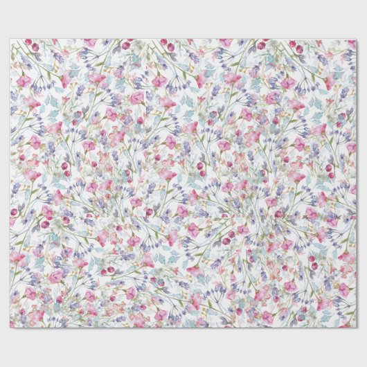 Waterverf Wildflower Pattern Cadeaupapier (Vlak)