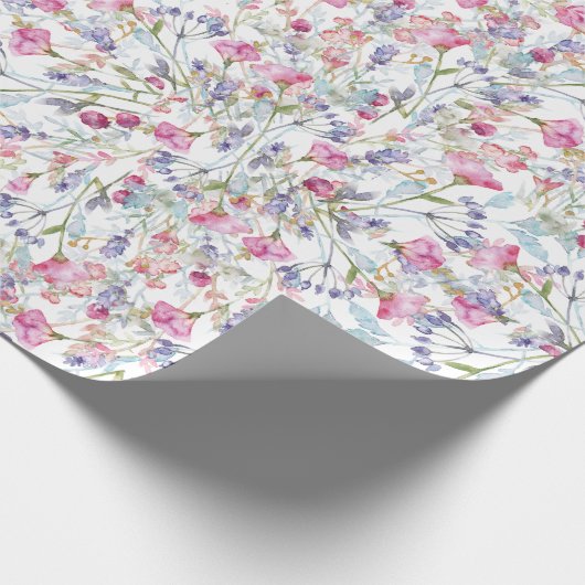 Waterverf Wildflower Pattern Cadeaupapier (Hoek)