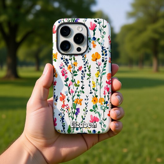 Waterverf Wildflower Pattern Case-Mate iPhone Case