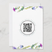 Waterverf wildflower QR code lente bruiloft Kaart (Achterkant)