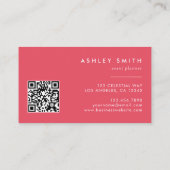 Waterverf Wildflower QR-code Visitekaartje (Achterkant)