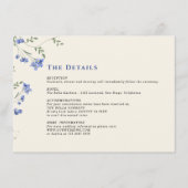 Waterverf Wildflower & QR Code Wedding Details Informatiekaartje (Voorkant)