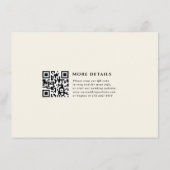 Waterverf Wildflower & QR Code Wedding Details Informatiekaartje (Achterkant)