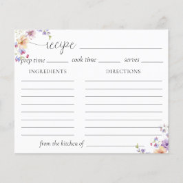 Waterverf Wildflower Recept Kaart