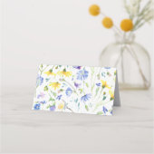 Waterverf Wildflower Receptie Plaatskaartje (Achterkant)