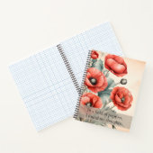 Waterverf Wildflower Red Poppies Summer Notitieboek (Binnen)