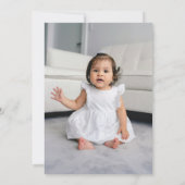 Waterverf Wildflower Roze 1e verjaardag Kaart (Achterkant)