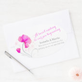 Waterverf wildflower roze bruiloft snoep stickers (Envelop)