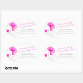 Waterverf wildflower roze bruiloft snoep stickers (Vel)
