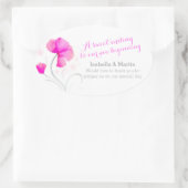 Waterverf wildflower roze bruiloft snoep stickers (Tas)