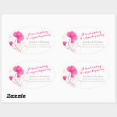 Waterverf wildflower roze bruiloft snoep stickers (Vel)