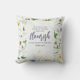 Waterverf Wildflower Schrift Dubbelzijdig Kussen