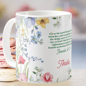 Waterverf Wildflower Schrift gepersonaliseerd Koffiemok