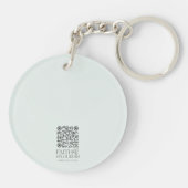 Waterverf Wildflower Schrift gepersonaliseerd Sleutelhanger (Achterkant)