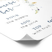 Waterverf Wildflower Script Mimosa Bar Sign Poster (Hoek)