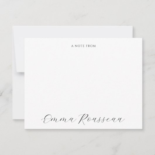 Waterverf wildflower script notitie van notitiekaartje (Voorkant)