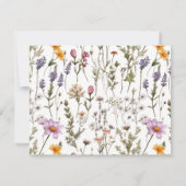 Waterverf wildflower script notitie van notitiekaartje (Achterkant)