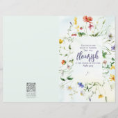 Waterverf Wildflower Scripture Church Bulletin (Voorkant)
