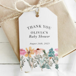 Waterverf Wildflower Shower of Birthday Favor Tag Cadeaulabel