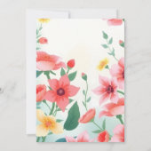 Waterverf Wildflower Soft Pastel Wedding Kaart (Achterkant)